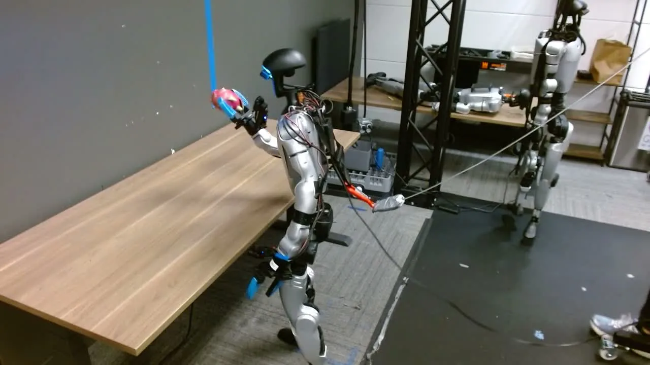 ヒューマノイドロボットが果物を持ち替える実機評価