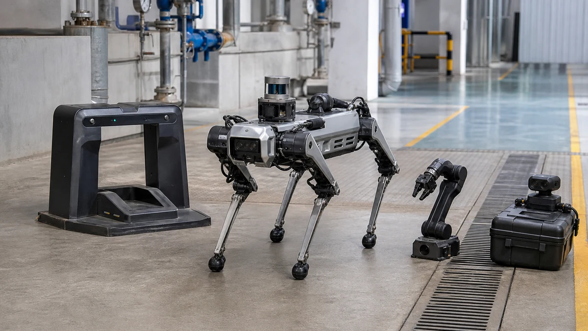 Editorial robot concept for Boston Dynamics Spot Price in 2026: Buying, Leasing and Total Cost; not an actual product or deployment photograph.