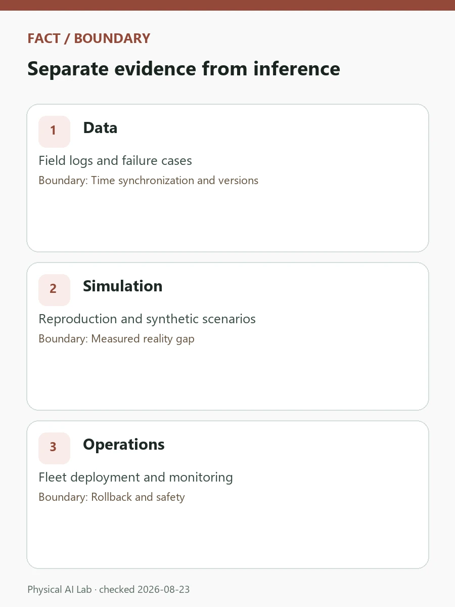 Actuate 26 and Physical AI's Next Bottleneck: Operations, Not Models review card covering fault reproduction, regression testing, rollback and operating logs