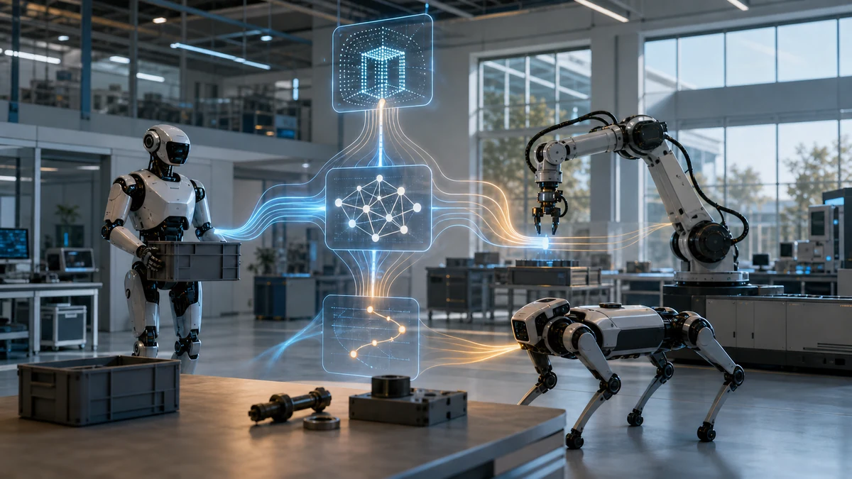 Gemini Robotics ER 2とは：Googleの最新フィジカルAIで何が変わったのかを表すロボット推論・タスク編成の編集用イメージ。Google製品の実写ではありません。