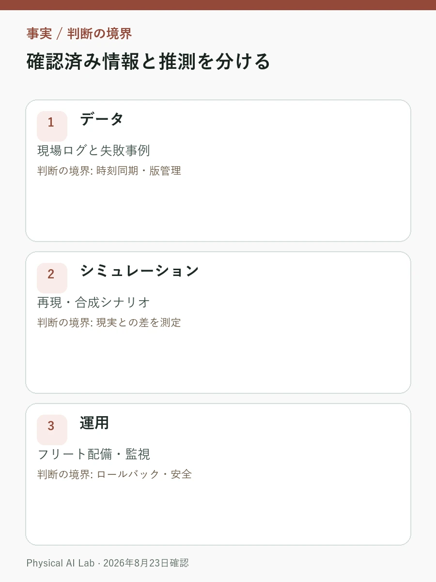 Actuate 26が示したフィジカルAIの次のボトルネック:モデルより運用の評価項目を整理したモバイル向け情報カード