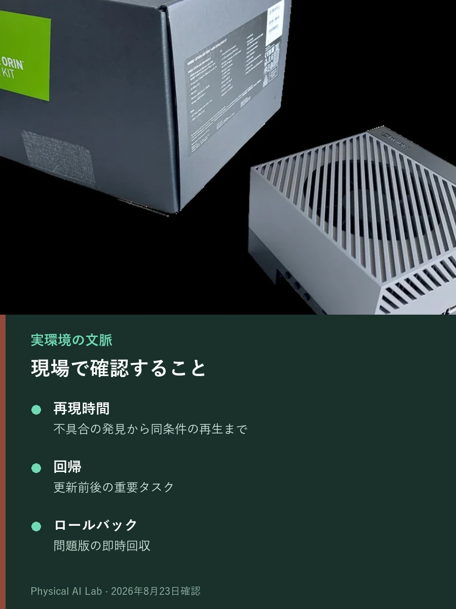 黒い背景に並べられたNVIDIA Jetson AGX Orinの箱と開発者キットの実写写真