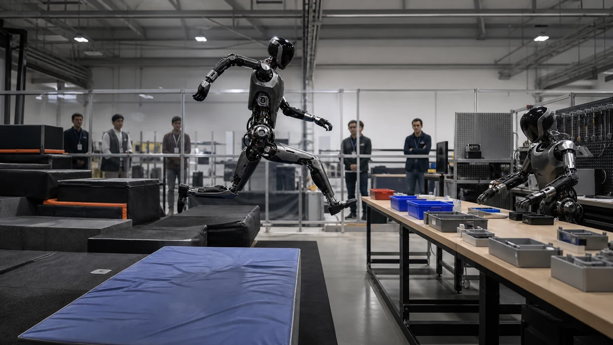 EngineAI T800の仕様と購入可否：高機動デモと汎用作業能力の境界を説明する汎用ロボットの編集用コンセプト画像