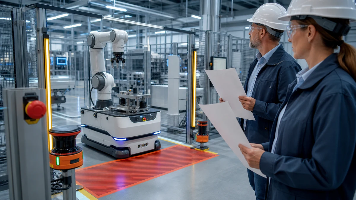 EU AI ActとMachinery Regulation：AIロボットをEUで販売する際の適合判断を説明する汎用ロボットの編集用コンセプト画像