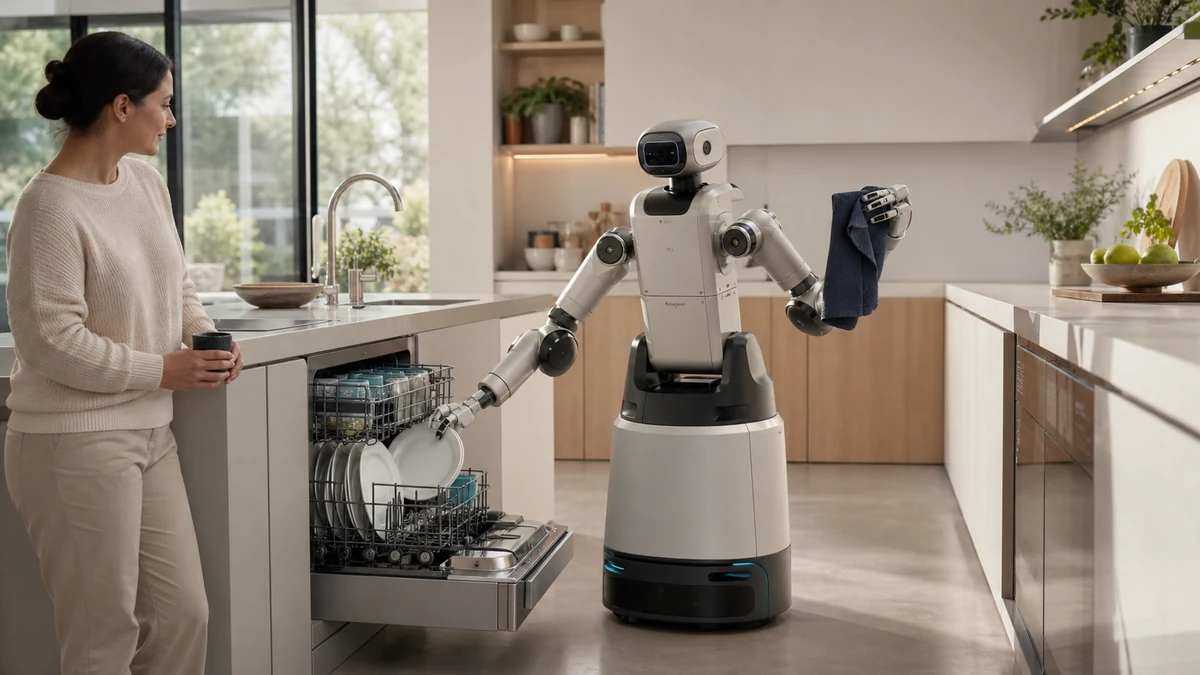 LG CLOiDは家事ロボットとして買える？CES 2026実演と発売前の現在地を説明する汎用ロボットの編集用コンセプト画像