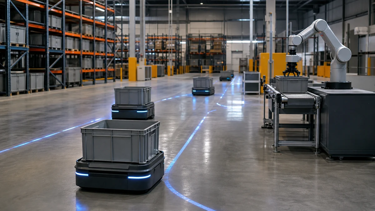 Generic editorial robot concept illustrating Why Skild AI Acquired Zebra's Robotics Business: Fetch Robots and Warehouse AI