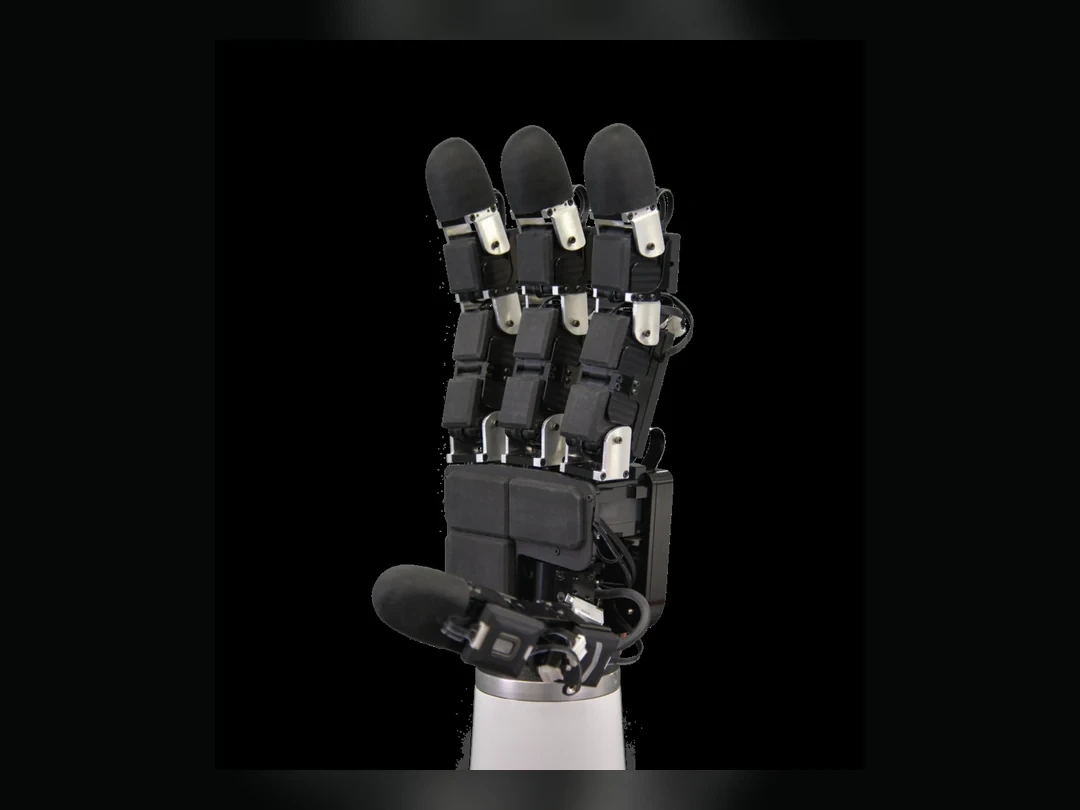 整合在 Allegro Hand 上的 XELA Robotics uSkin 觸覺感測器