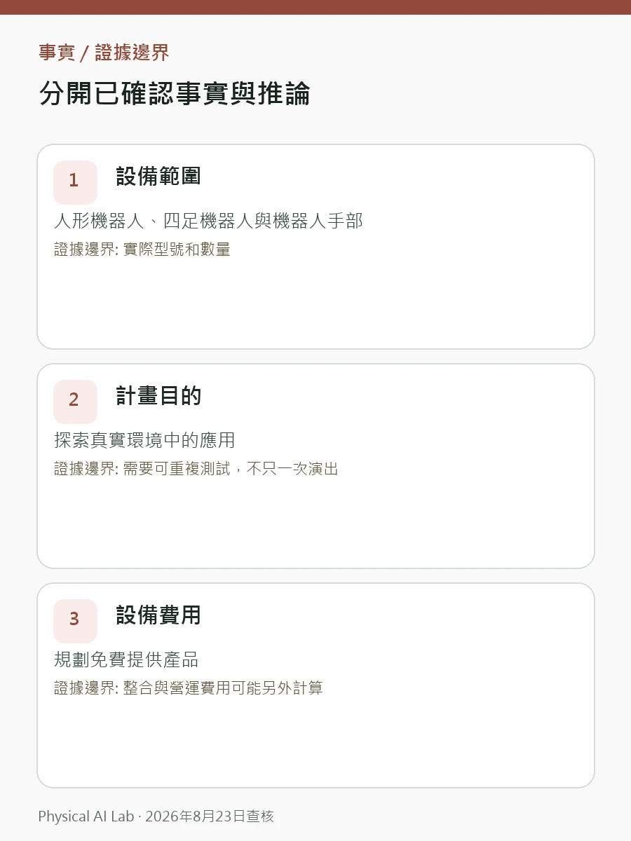 全球機器人應用探索計畫:免費實測為何比免費設備更重要判讀圖卡,整理進場條件、同一組績效指標、安全責任與退出機制