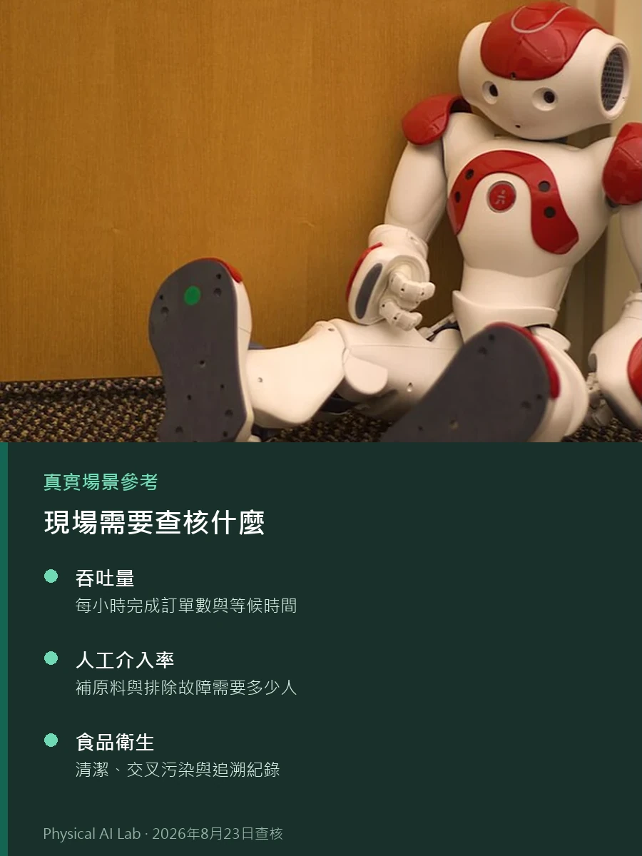 WRC 2026 機器人商店街:消費型機器人的現場壓力測試的參考實景照片,畫面呈現展示空間中的 NAO 人形機器人