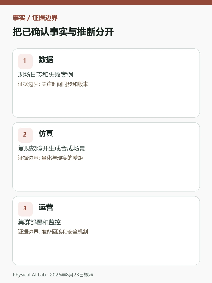 Actuate 26揭示的具身智能新瓶颈：模型之外是运营决策图卡，将故障复现、回归测试、版本回滚与运营日志放进同一检查顺序