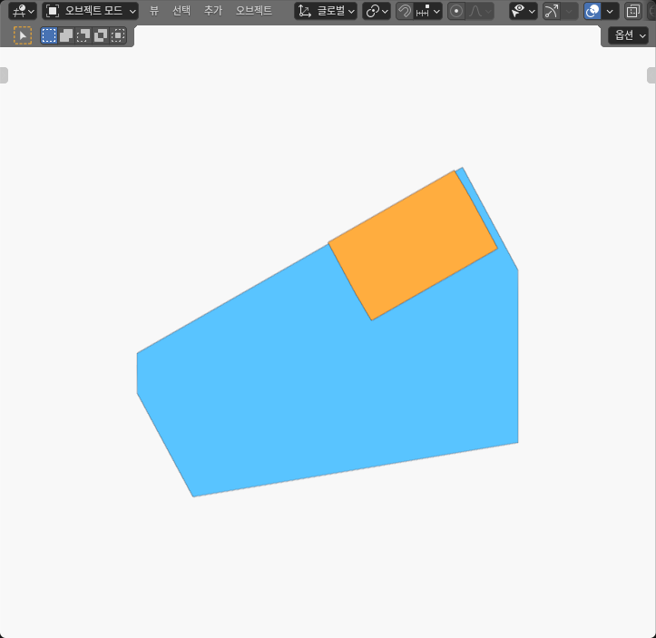 Actual Blender 25 degree finite wedge and parallel orange shoe at 30 mm input