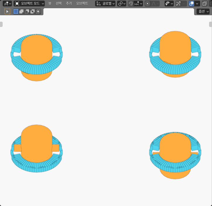 Four Blender bayonet coupling states with retained-deep and shallow-turned above and entry-above and inserted below